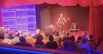 My one man theatre show! This new show features Doms character Albert Higginbottom who talks about old age not only in song but in spoken word and lots of gags.